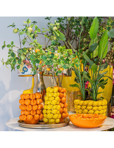 Pair of ceramic vases and planter,...