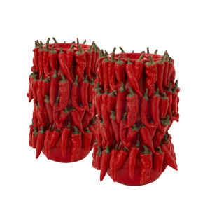 Pair of vases, chilli model