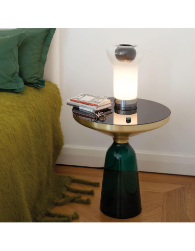 Glass side table