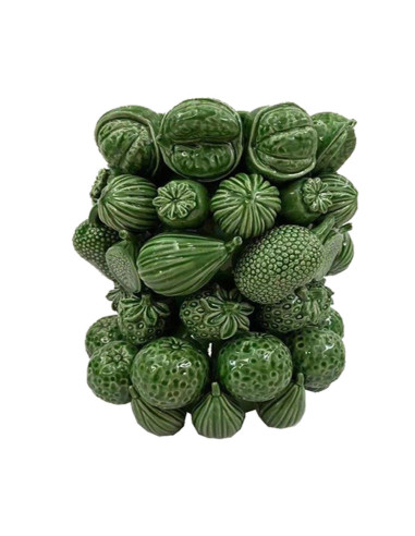 陶瓷装饰花瓶和碗，无花果模型