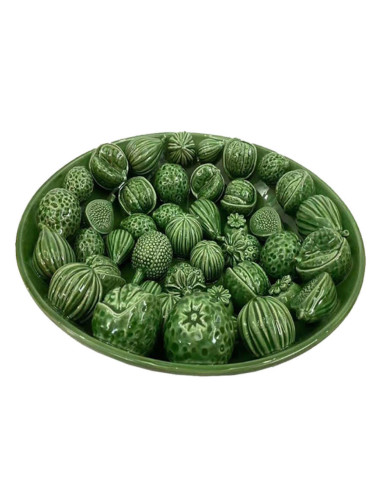 陶瓷装饰花瓶和碗，无花果模型