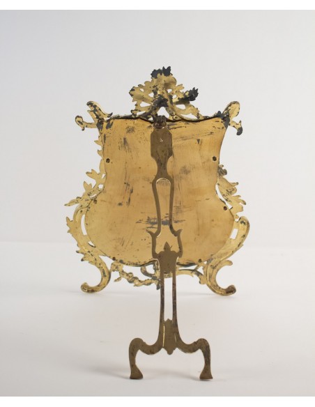 Espelho de mesa em Bronze Doré Original, período Napoleão III, estilo Luís XV, século XIX