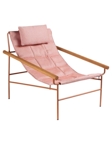 Carrés" pink armchair, for indoor and...