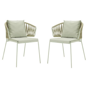 Pareja de sillones crema de...