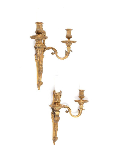Pareja de apliques de ormolu de...