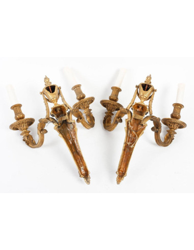 Pareja de apliques de ormolu de...