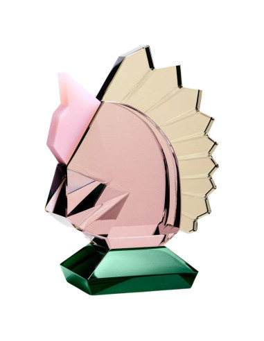 Bookend in colored crystal,...