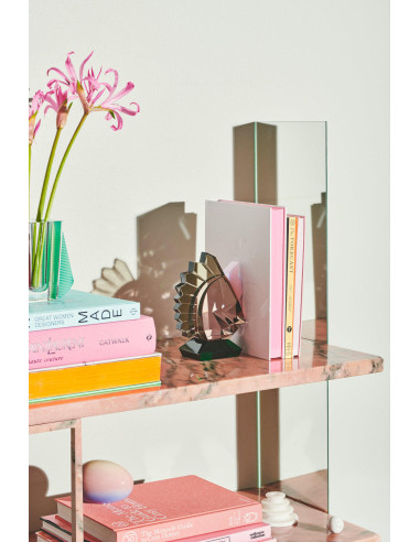 Bookend in coloured crystal,...