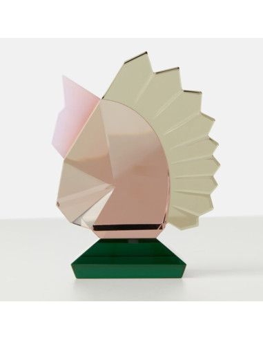 Bookend in colored crystal,...