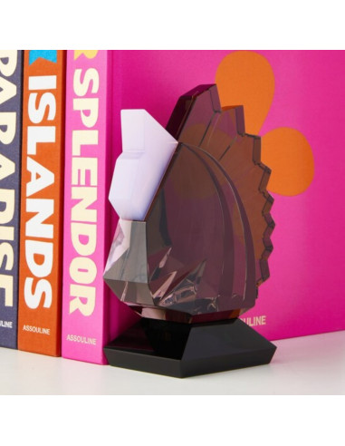 Bookend in colored crystal,...