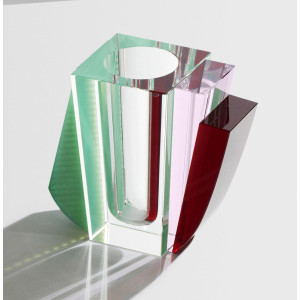 Coloured Crystal Vase,... 2