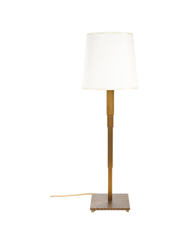 Gilded bronze table lamps with fluted...