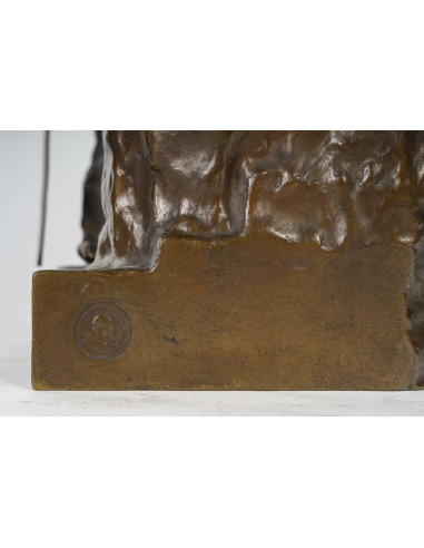 青铜，保罗-杜波依斯雕塑，费迪南德-巴比迪安，巴黎，19 世纪，拿破仑三世时期。