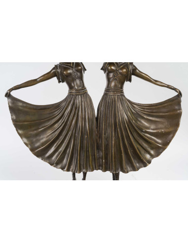 Sculptuur, Art Deco stijl Dansers in...