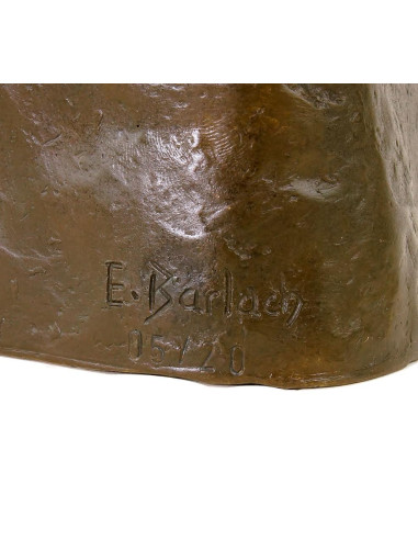 青铜雕塑，当代雕塑，署名 Ernst Barlach，现代版，21 世纪。