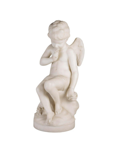 Escultura em mármore branco de...