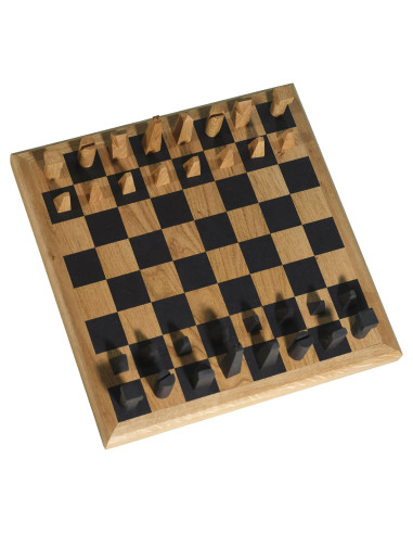 棋盘，现代设计，实心橡木和色漆，21 世纪。