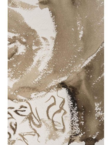 纸上水彩画，非洲妇女肖像，20 世纪。