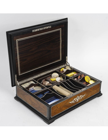 Paul Sormani marquetry token box,...