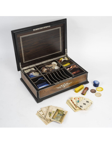 Paul Sormani marquetry token box,...