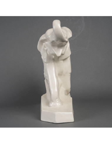 Cracked earthenware sculpture, signed...