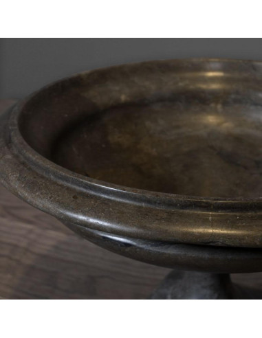 一对古代风格的灰色大理石大碗，20 世纪。