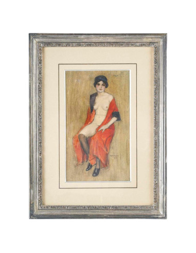 Franz Windhager 的纸上铅笔和水彩画。