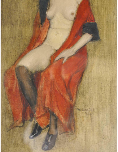 Franz Windhager 的纸上铅笔和水彩画。
