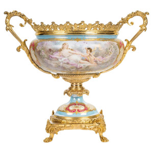 Painted porcelain bowl,...