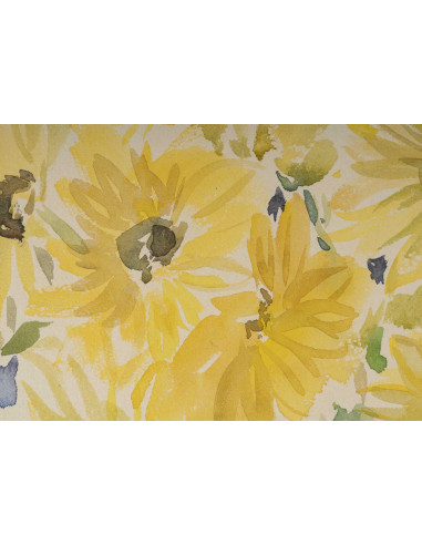 纸上水彩画，描绘一束鲜花，1950-1960 年。