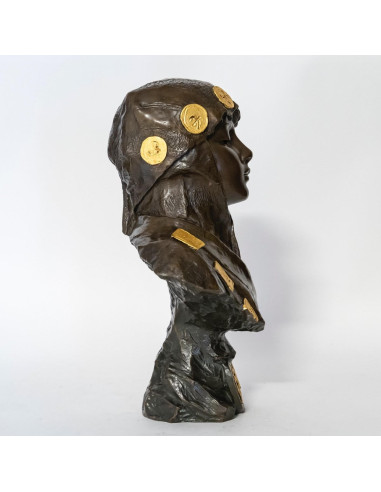 Bronzeskulptur von Emmanuel Villanis,...