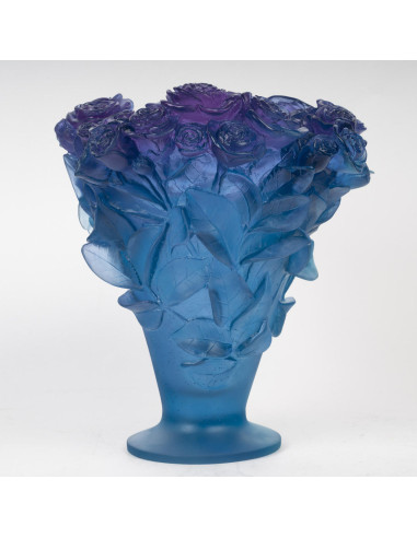 Daum vase, Roses ultraviolet model,...