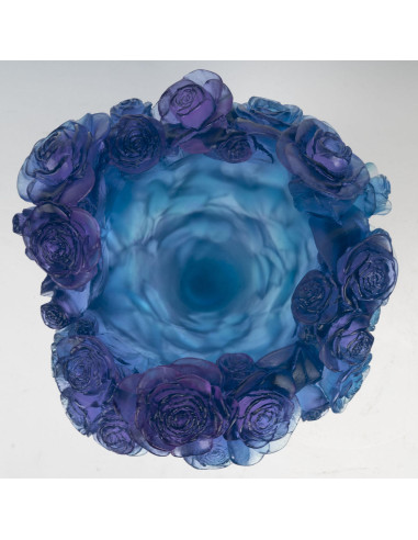 Daum vase, Roses ultraviolet model,...