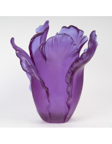 Daum vase, ultraviolet tulip model,...