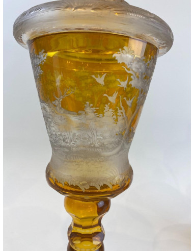 Importante par de copos de cristal da...