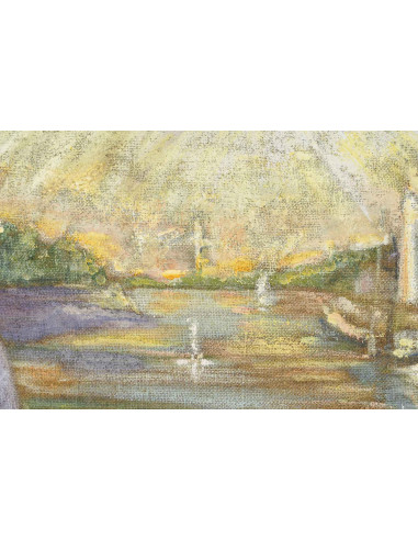 绘画，布面油画，Evelyne Luez 创作于 1980-1990 年。