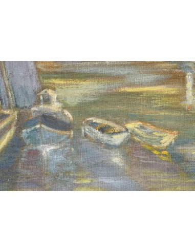 绘画，布面油画，Evelyne Luez 创作于 1980-1990 年。
