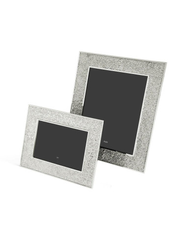 Silver metal photo frame in imitation...