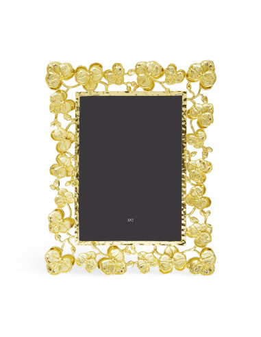 Gilded metal photo frame decorated...