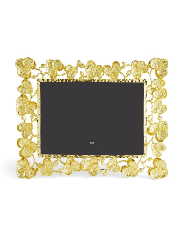 Gilded metal photo frame decorated...