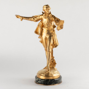 Scultura in bronzo dorato e... 2