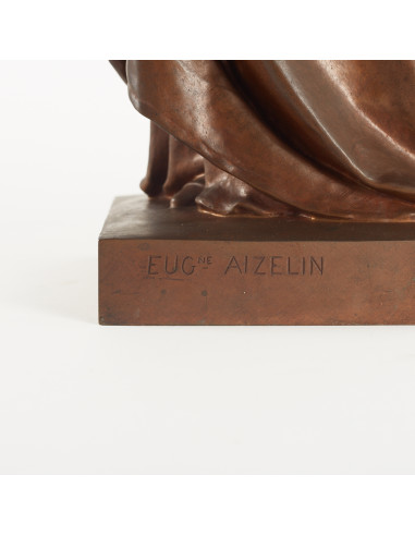 欧仁-艾泽林（Eugène Aizelin）的青铜雕塑，19...