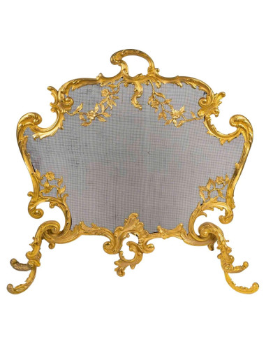 Large ormolu fire screen in the Louis...