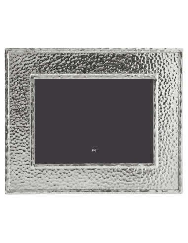 Contemporary hammered nickel silver...