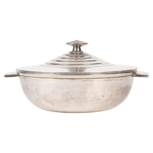 Covered silver-plated bowl...