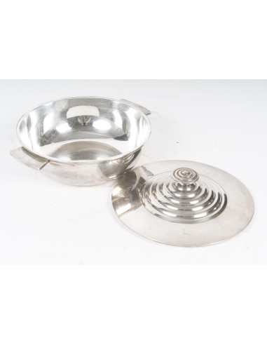 Covered silver-plated bowl by...