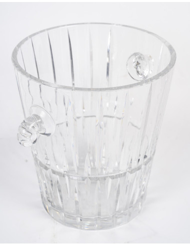 Seau à glace en cristal taillé, XXème...