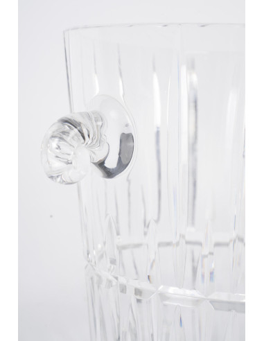 Seau à glace en cristal taillé, XXème...