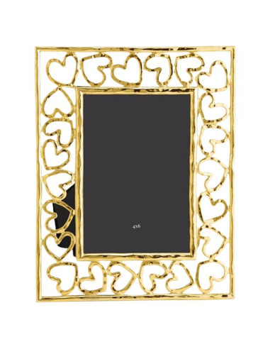 Heart-shaped photo frame in gilded...