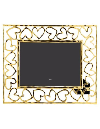 Heart-shaped photo frame in gilded...